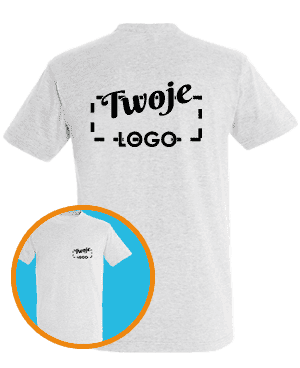 Standardowy t-shirt z dwustronnym logo firmy