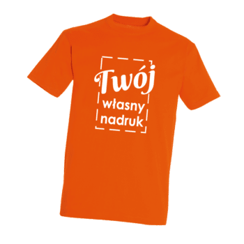 Pomarańczowe t-shirty z własnym nadrukiem