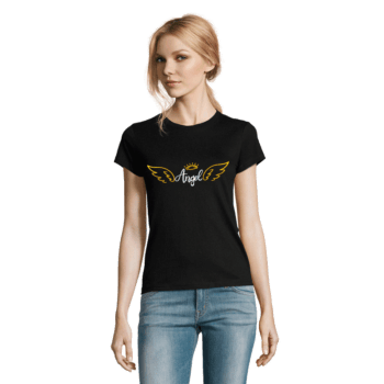 Koszulka z nadrukiem - Angel - zdjęcie modelki